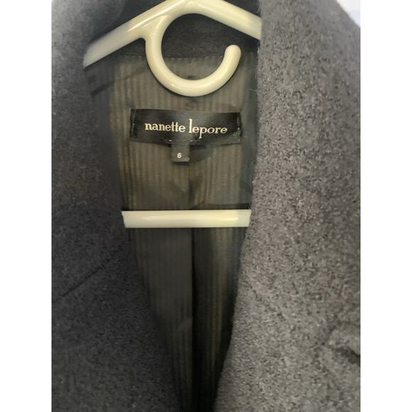 Nanette Lepore Women's Flare and Toggle Wool Coat black 100% virgem Wool 6 - Picture 4 of 10